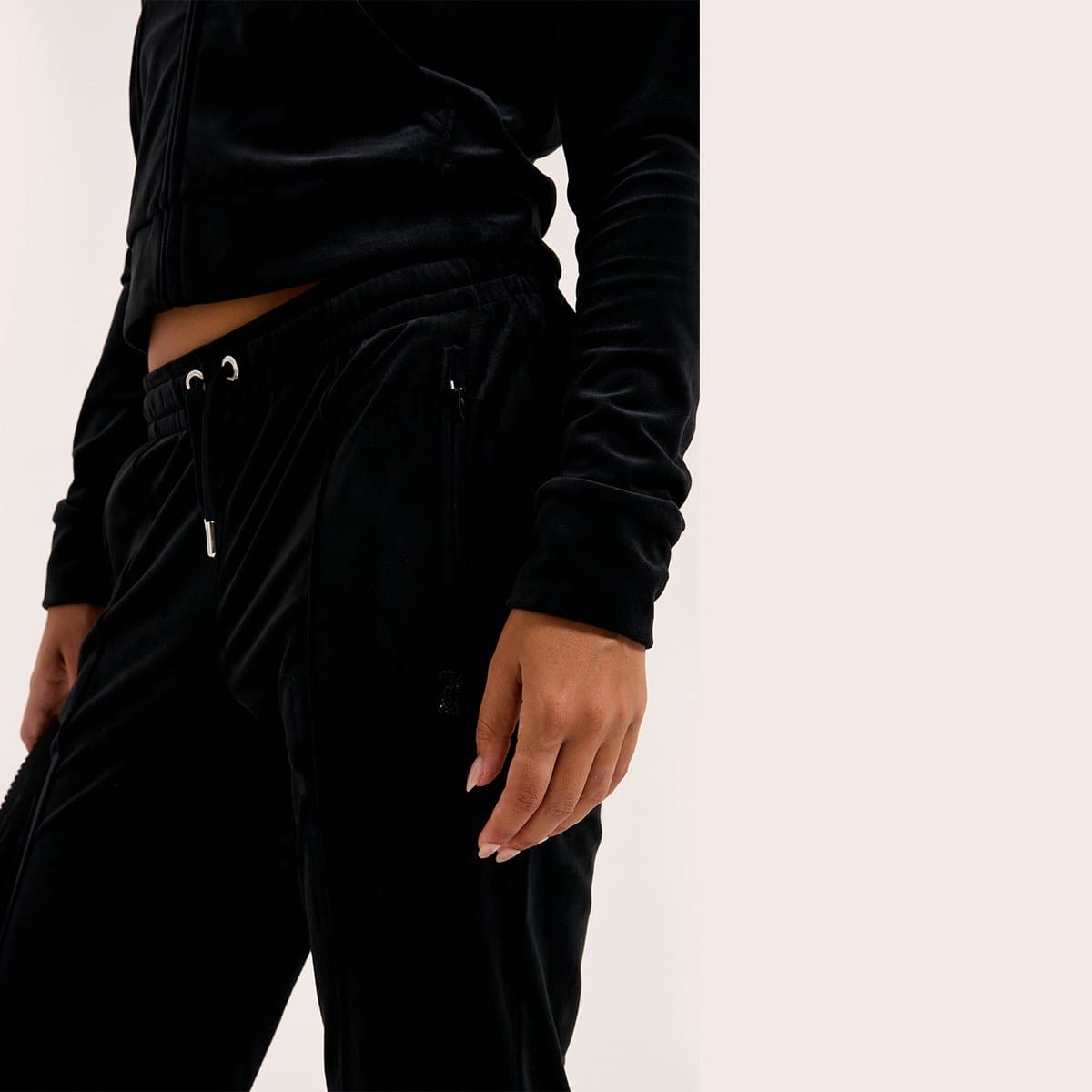 Juicy Couture Tina Outline Trackpant With Diamante Br ZWART - Maat M