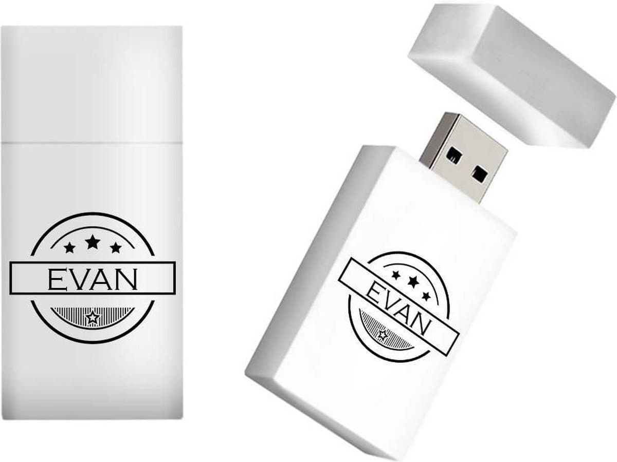 EVAN naam kado verjaardagscadeau cadeau usb stick 16GB - naam cadeau, gefeliciteerd cadeau