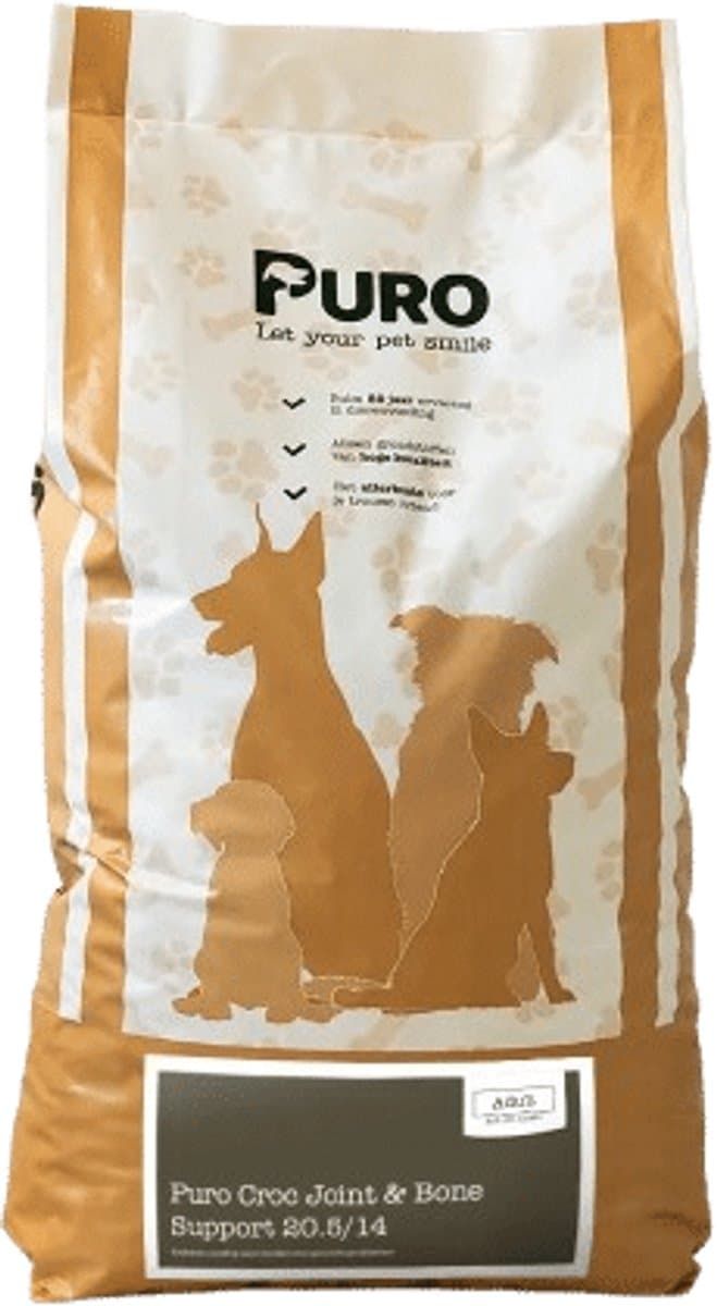 Puro Croc Sensitive - Joint en Bone Support - 10 KG - Krokante hondenbrokken