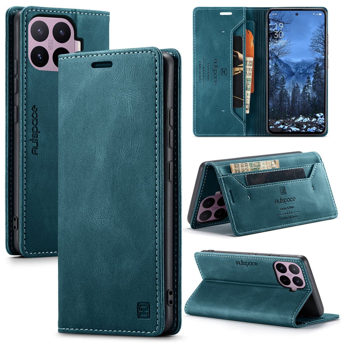 Luxe Flip Case met Anti-RFID Kaarthouder en Magneetsluiting voor Xiaomi 17T Pro _ Blauw