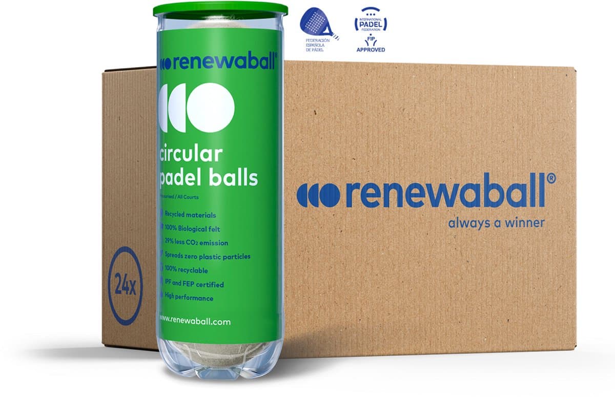 Renewaball - box 24x3 natural padel balls