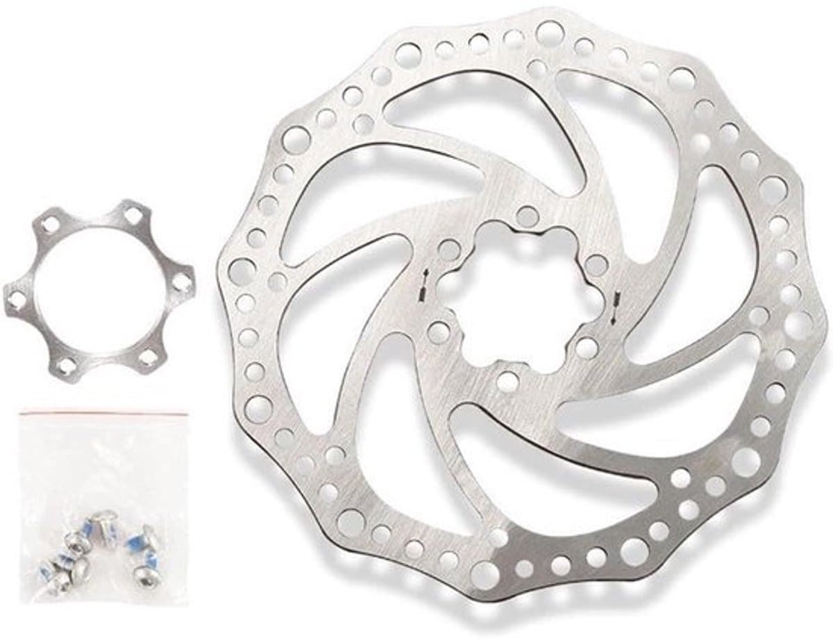 Schijfrem Rotor - Fietsrem Schijf - Fietsen Repareren - Standaard 6-gaats - 160 mm - Zilver