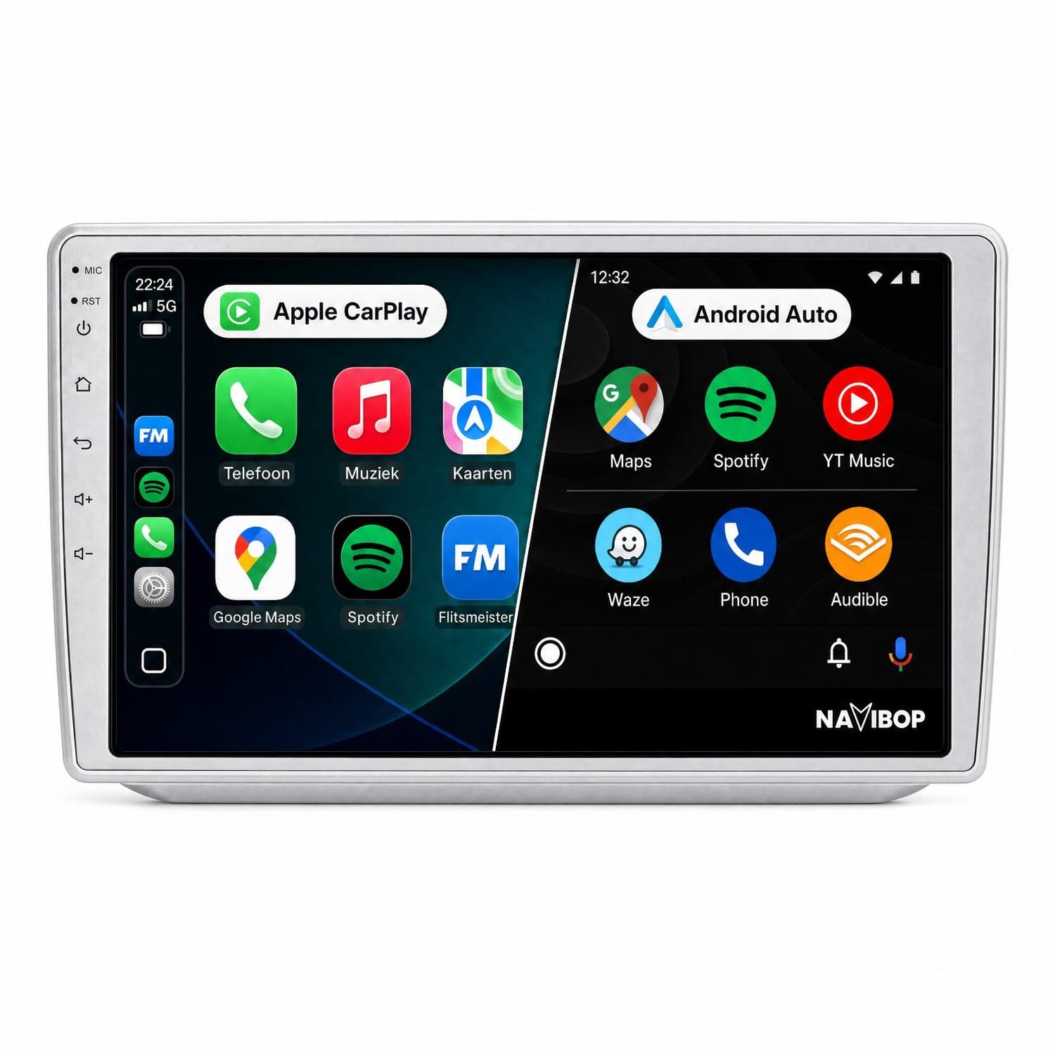 Navibop Autoradio geschikt voor Škoda Fabia 2007 t/m 2014 - Draadloos Apple CarPlay & Android Auto - 9 inch touchscreen - Android 15 - 2GB/64GB - Navigatie - Bluetooth - DAB+ ready - 2 din - 2007 2008 2009 2010 2011 2012 2013 2014