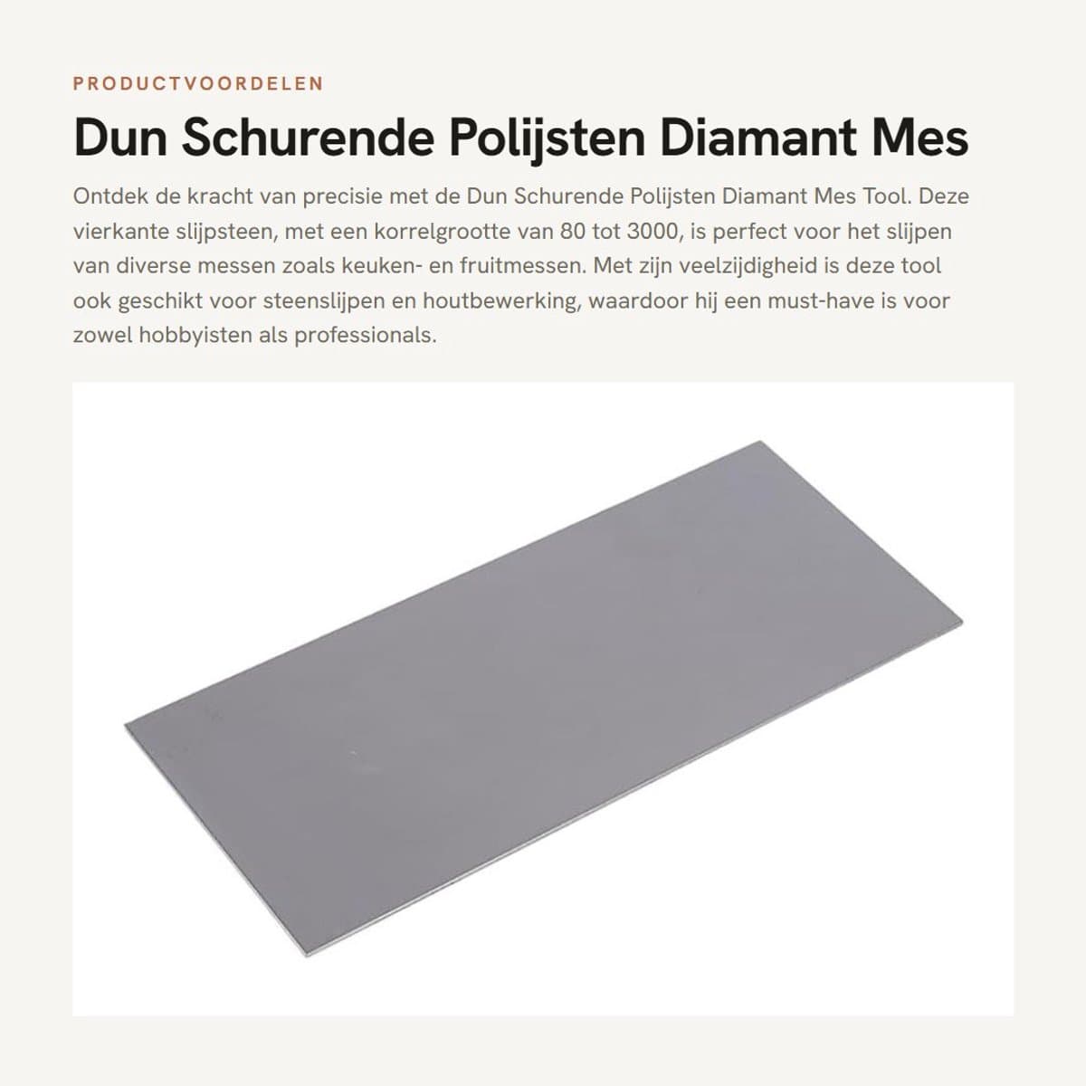Dailygoods- Slijpsteen Korrel 80-3000 - Slijpsteen voor Messen - Diamant Slijpsteen - Polijstgereedschap - Vierkante Slijpsteen - Geschikt voor Houtbewerking - Slijpplaat