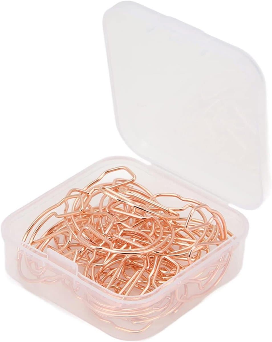 Bindmiddelclips - Papierklemmen Kantoorclips - Documenten Organiseren - Chic Headset-ontwerp - 26 x 23 cm - Zilverkleurig