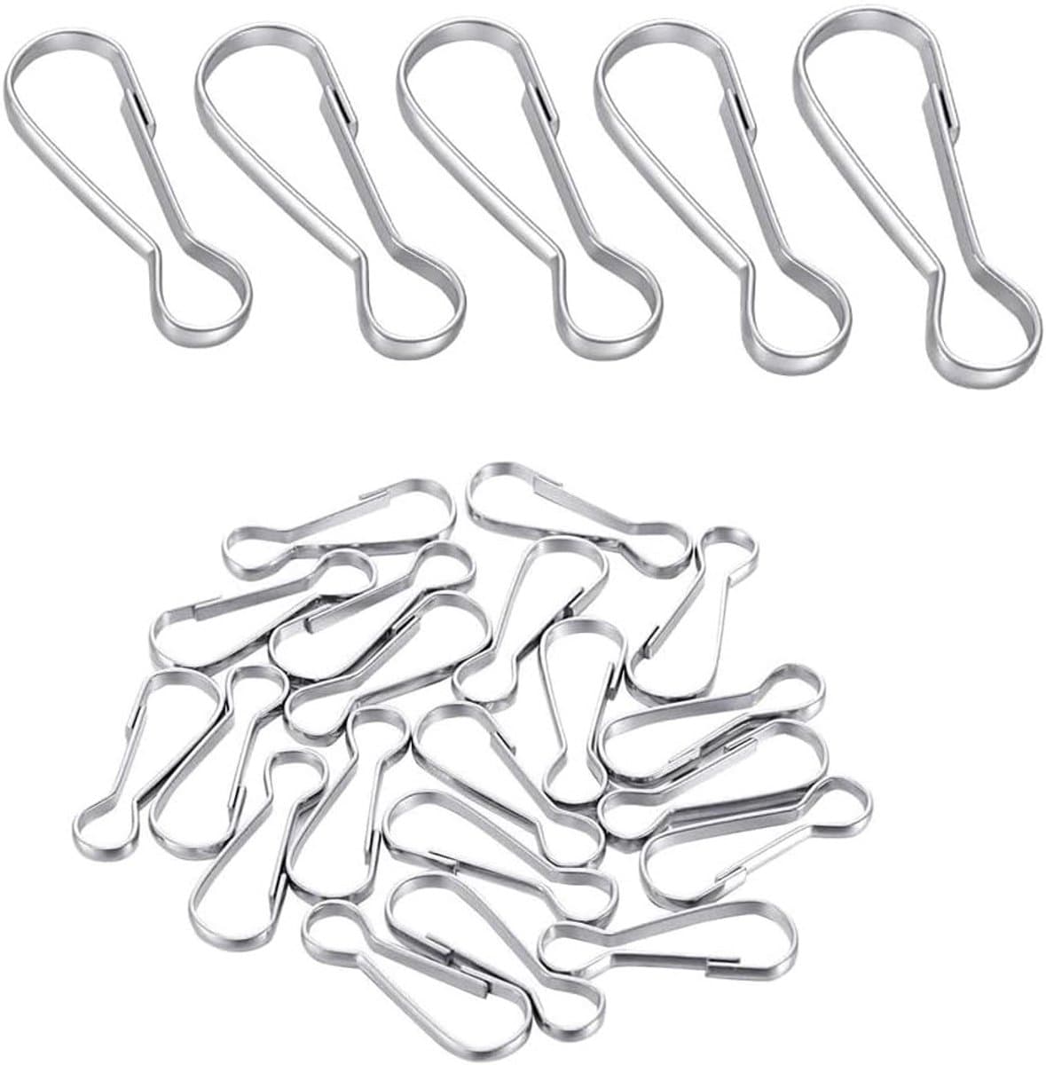 50 Stuks Metalen Lanyard Snap Hooks - Veilige Spring Clips voor Sleutels, Vlaggen en Kledinglijn (30mm)