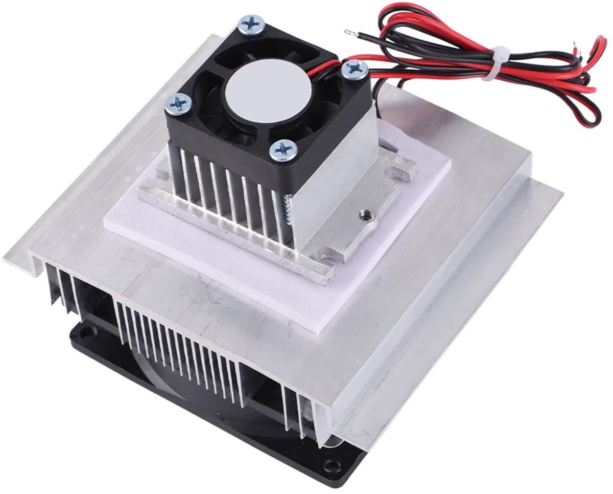 Dailygoods - DIY elektrisch Peltier-koelsysteem - Koeling van kleine ruimtes - Efficiënte prestaties - Compact formaat - Gemakkelijk te installeren -...