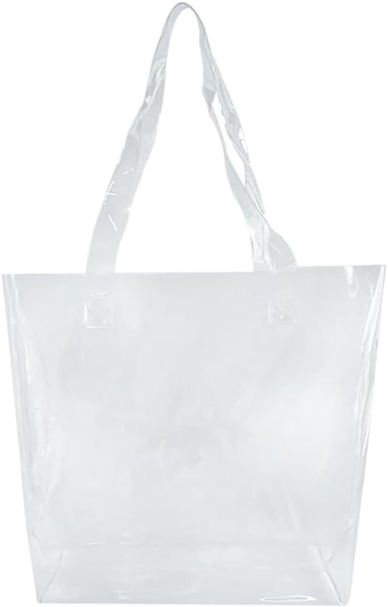 Thijox - Transparante PVC Tas met Ritssluiting - Waterdichte Draagtas voor Stadion, Concerten, Strand en Winkelen - 30x31x11 cm