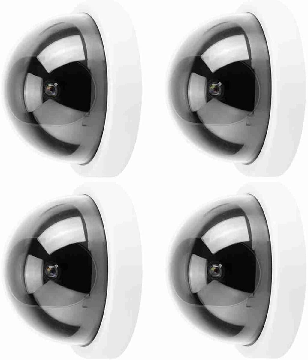Nep Beveiligingscamera's - Dummy Camera's - Misdaad Afschrikken - Met Knipperend LED - 4 stuks - Zwart en Wit