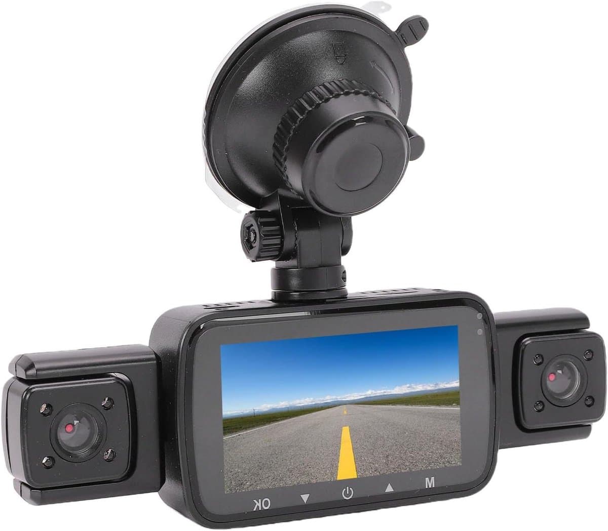 Auto Camera - Dashboard Recorder - Veilig Rijden - Drie Lenzen - 3 Inch Scherm - Zwart