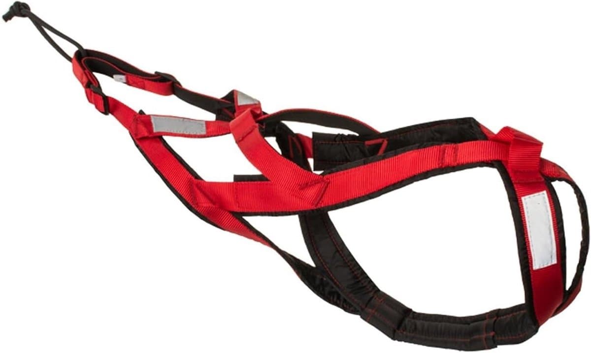 Hondentuig - Mushing Harnas - Hondensporten - Versterkt Spieren - Maat XL - Rood