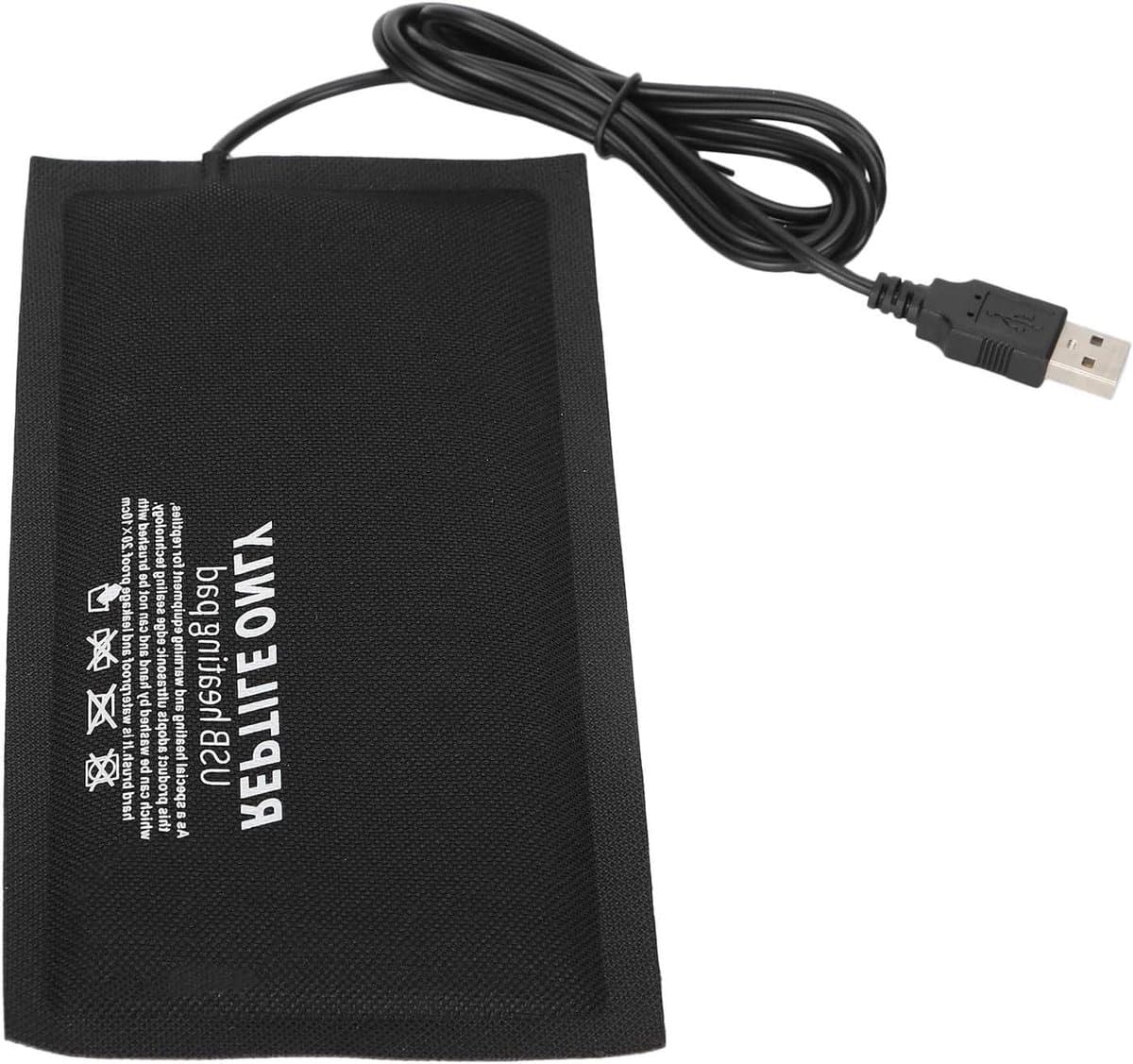 Alomejor Reptiel USB-verwarmingskussen Efficiënte Vezeldoek voor Reptielen en Huisdieren, Snelle Warmtegeleiding voor Hagedis en Schildpad Lijnlengte van 3,3ft (M)