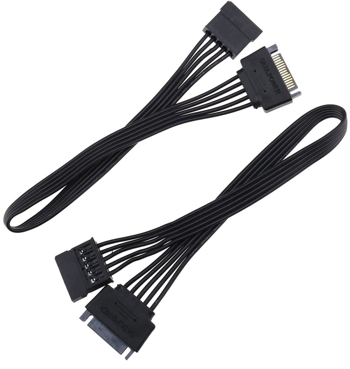 Dailygoods Power Extension Cable - 15 Pin Male to Female - Flexibel en duurzaam - 30cm - Voor HDD SSD Optical Drives - Ideaal voor uitbreiding ...