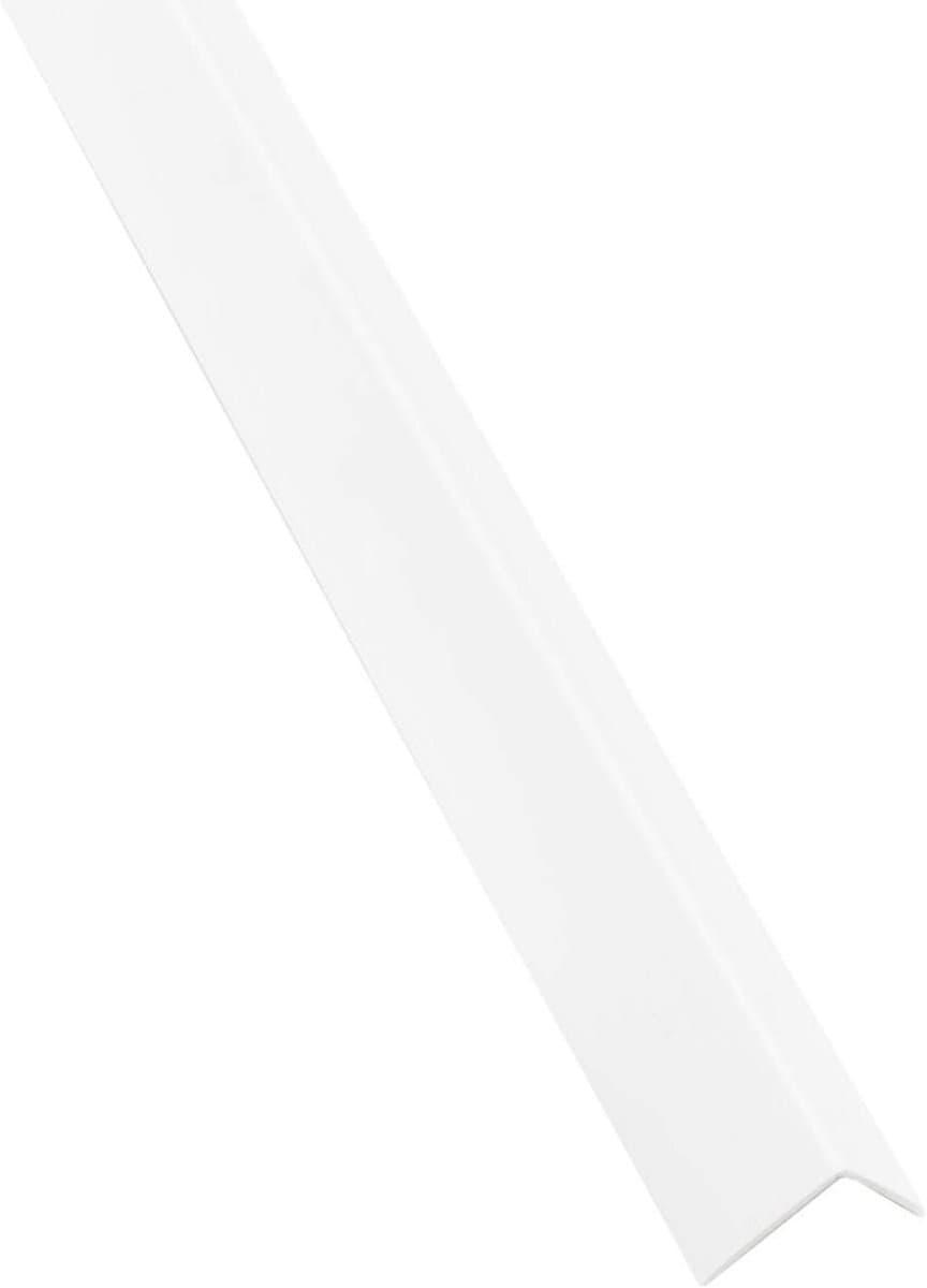 Hoekprofiel PVC - Kunststof strip - Randbescherming wand - UV en weerbestendig - 25x20mm 10 meter - Wit