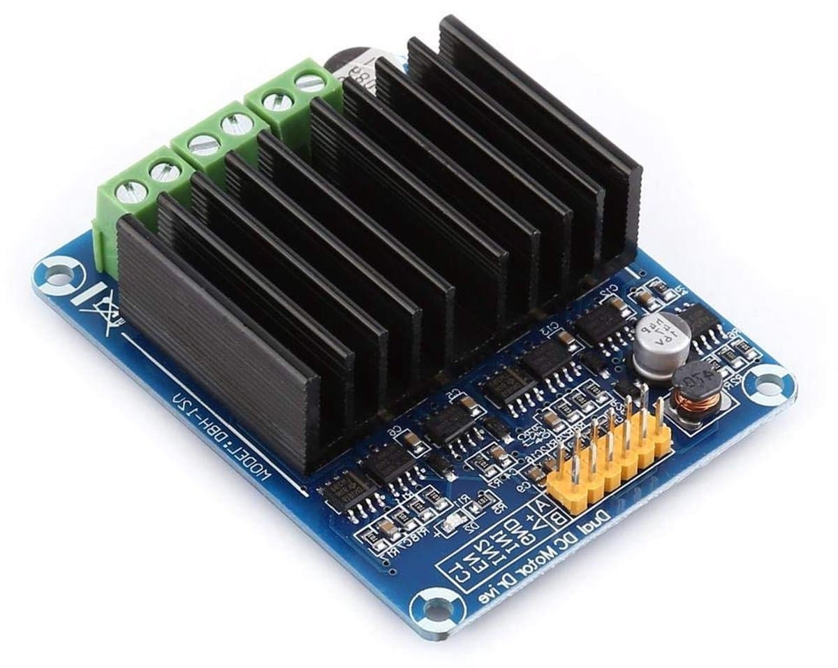Dubbele kanaal motorcontroller 5-12V voor H-bridge aansturing tot 30A, ideaal voor robotica en DIY-projecten
