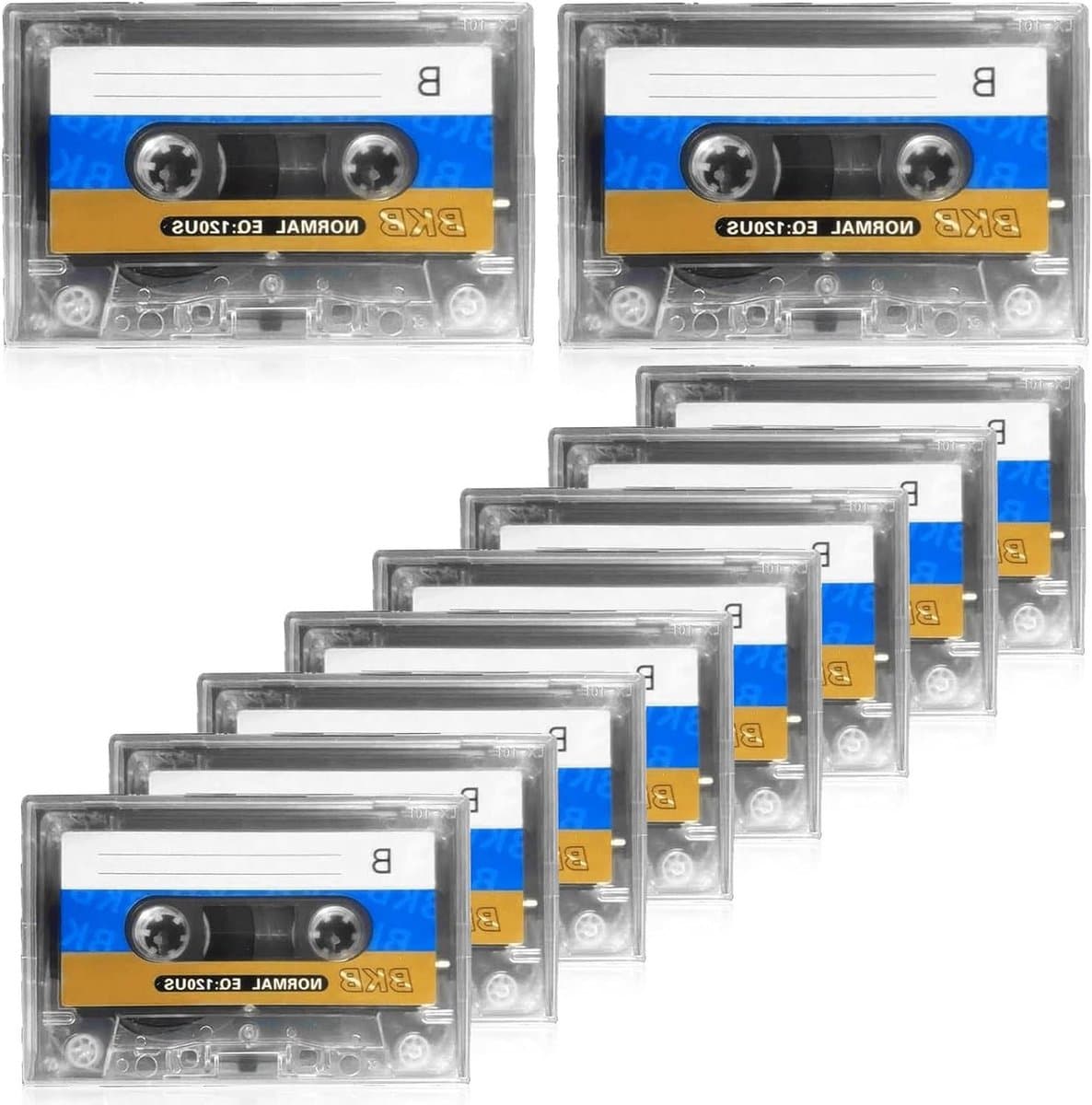 Audio Cassettes - Lege Banden - Muziek Opnemen - Geluidsarm - 90 Minuten - Wit