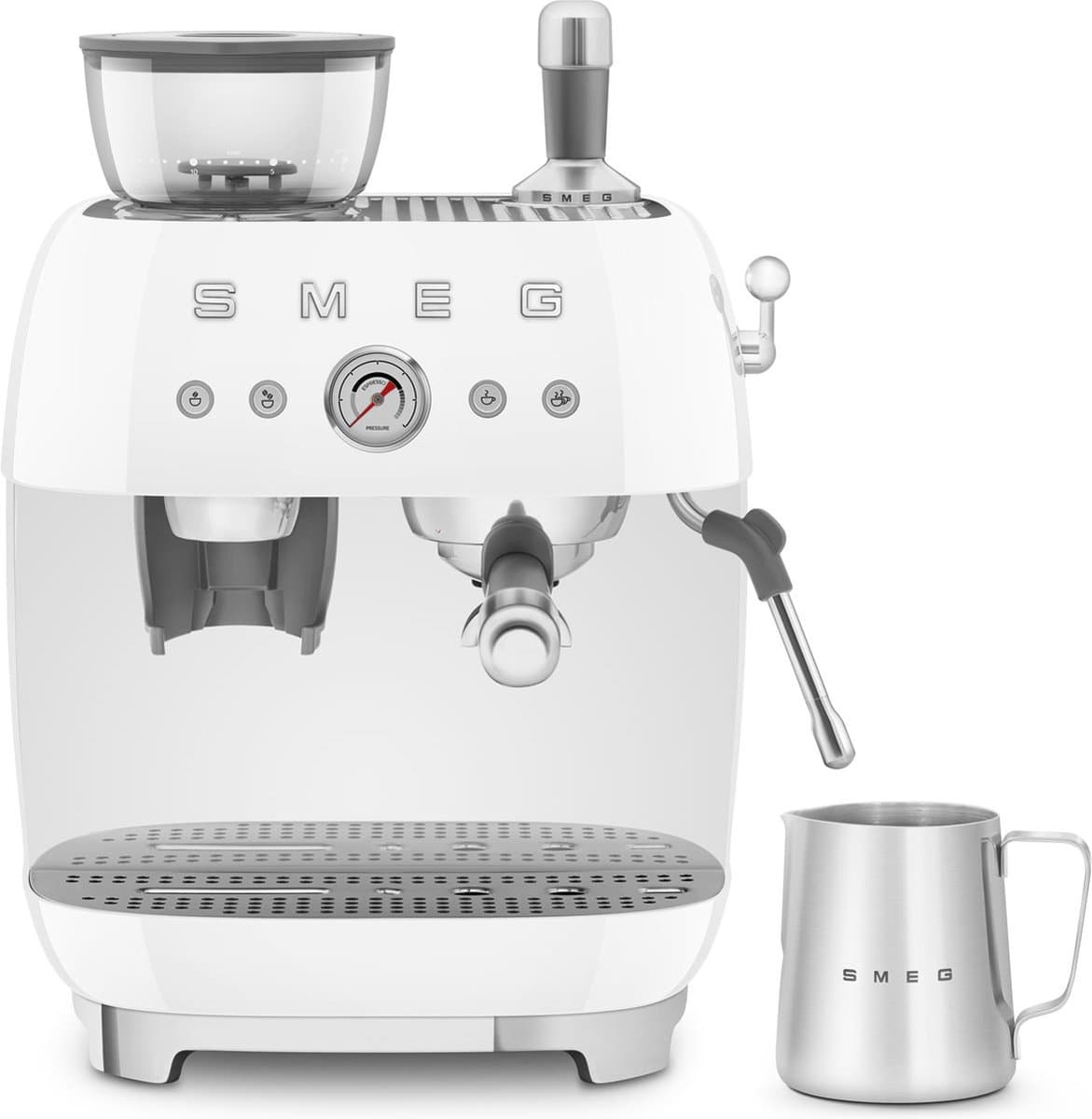 SMEG EGF03WHEU - Espressomachine met geïntegreerde bonenmaler - Wit