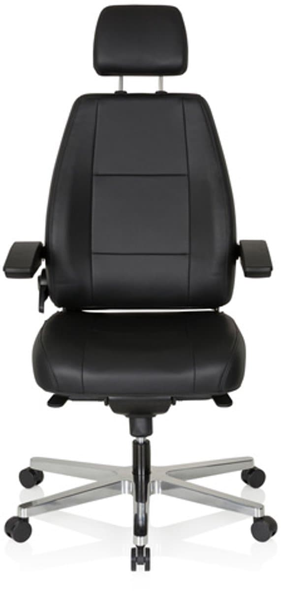 Professionele bureaustoel 24 HOURS volleder zwart hjh OFFICE