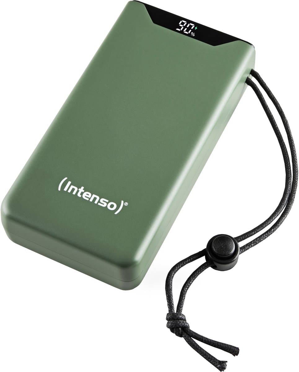 (Intenso) F20000 Powerbank 20.000 mAh Li-Po - display - PD en QC 3.0 - groen (7332057)