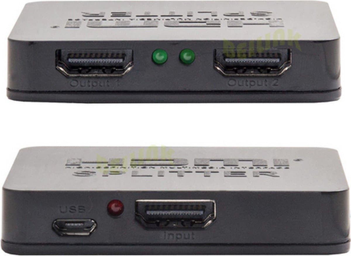 4K HDMI splitter 1x IN 2x UIT / Full HD support 3D / HaverCo
