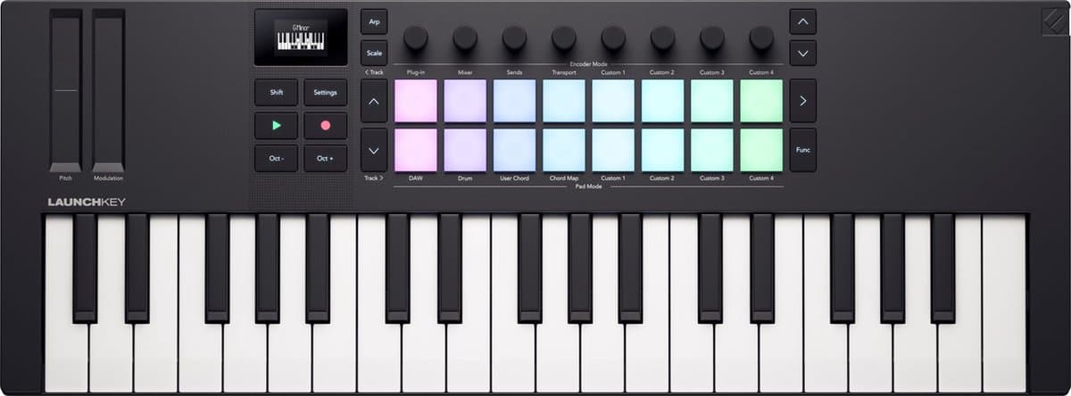 Novation Launchkey Mini - MIDI Keyboard - 37 toetsen - MK4 - Compact