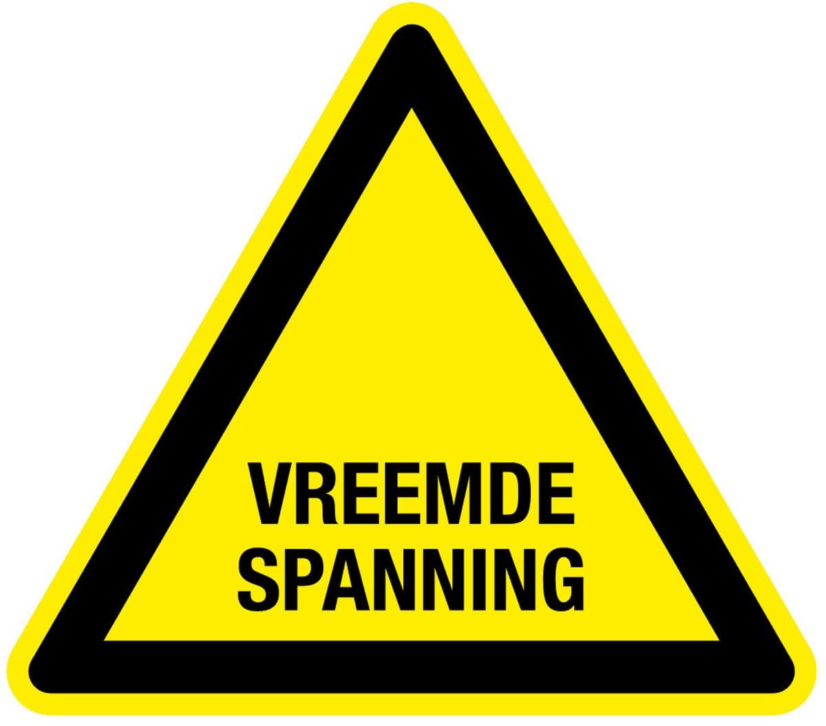 Waarschuwingssticker vreemde spanning 50 mm - 10 stuks per kaart