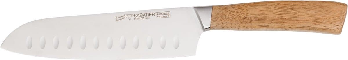 Diamant Sabatier Babiole santokumes - 17cm - RVS/acaciahout - giftdoos