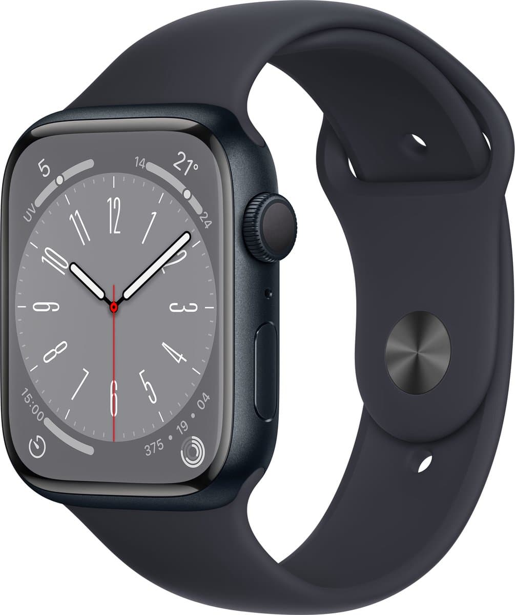 Apple Watch Series 8 OLED 41 mm Zwart GPS