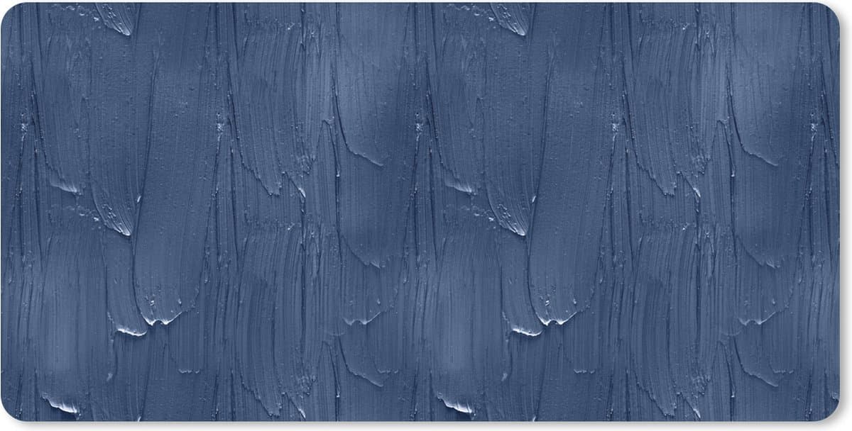 Muismat XXL 120x60 cm - Bureau onderlegger - Bureau mat Verf - Patronen - Blauw - Bureaumat - Gaming mousepad xl - Bureaulegger groot - Computer deskmat