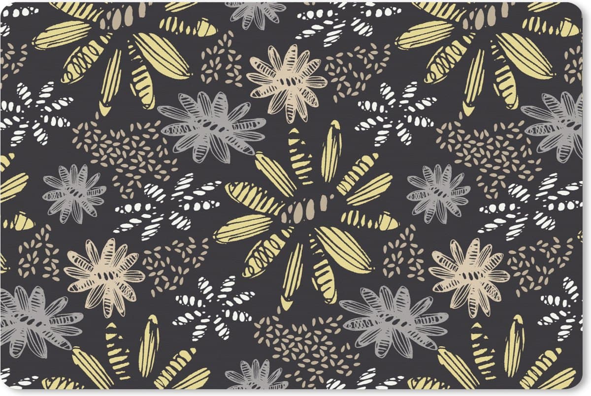 Muismat XXL 90x60 cm - Bureau onderlegger - Bureau mat Abstract - Bloemen - Patronen - Bureaumat - Gaming mousepad xl - Bureaulegger groot - Computer deskmat