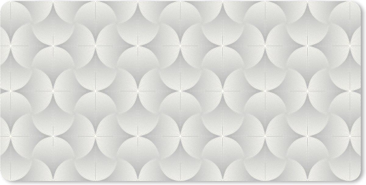 Muismat XXL 120x60 cm - Bureau onderlegger - Bureau mat Patronen - Zilver - Retro - Bureaumat - Gaming mousepad xl - Bureaulegger groot - Computer deskmat