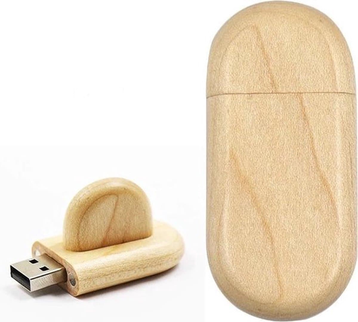 128GB 3.0 Hout met dop usb stick