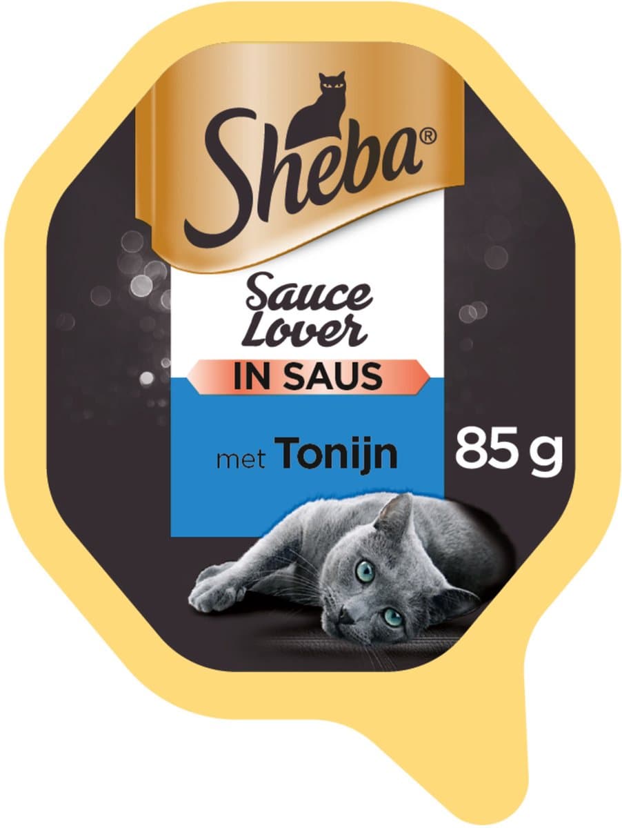 Sheba Sauce lovers kattenvoer blik met eiwitrijke tonijn 85 g