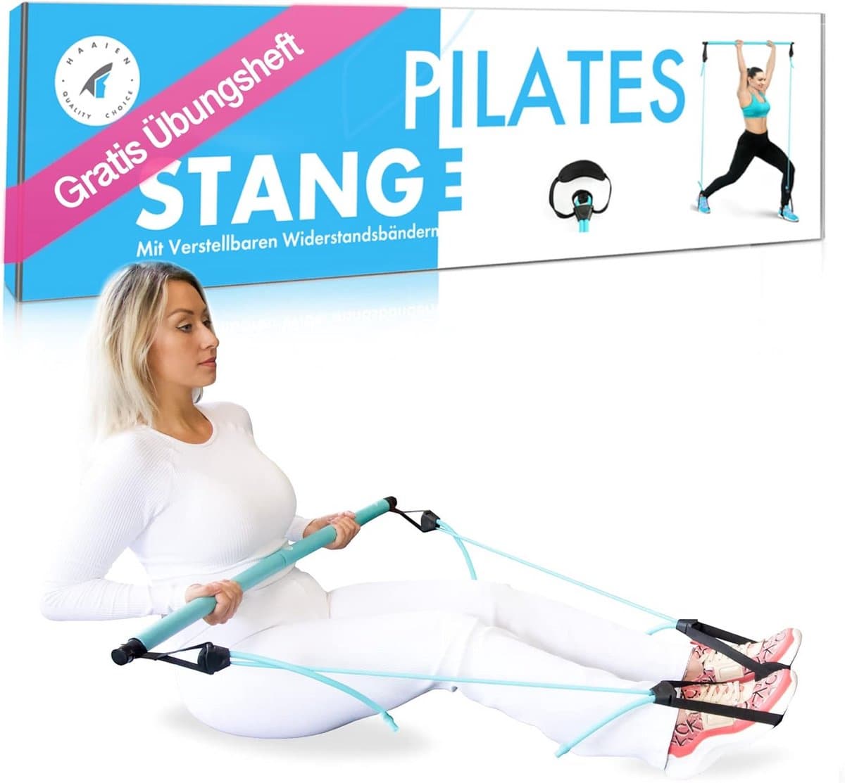 Pilates Bar Set met Weerstandsbanden – Multifunctioneel Fitnessapparaat voor Thuis Workout