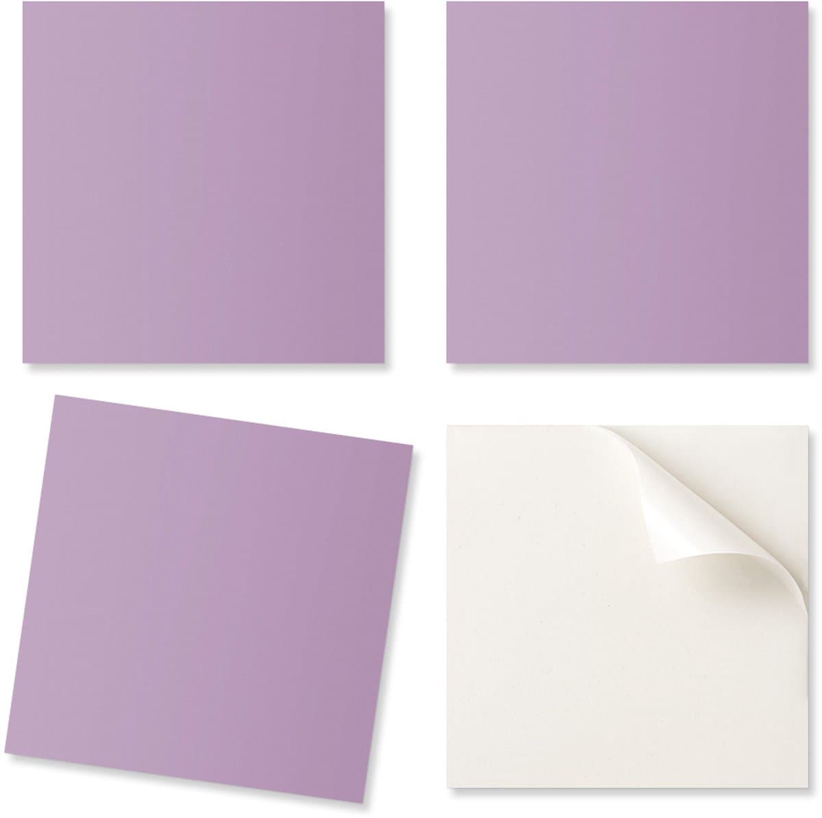 Zelfklevende vinyl wandtegels lichtpaars 9x30x30 cm