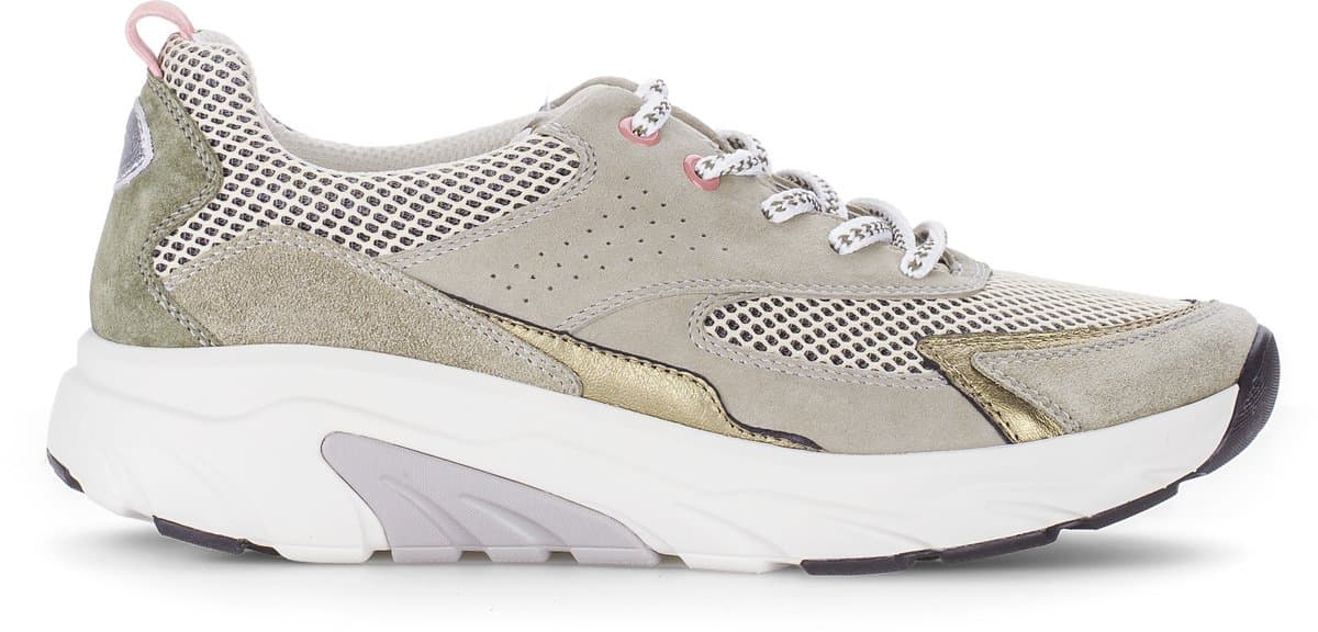 GABOR ROLLINGSOFT DAMES SNEAKERS BEIGE 86.935.34 VEL/MESH/PERL/CERVO-OASI/CREME/VANILLA maat 37
