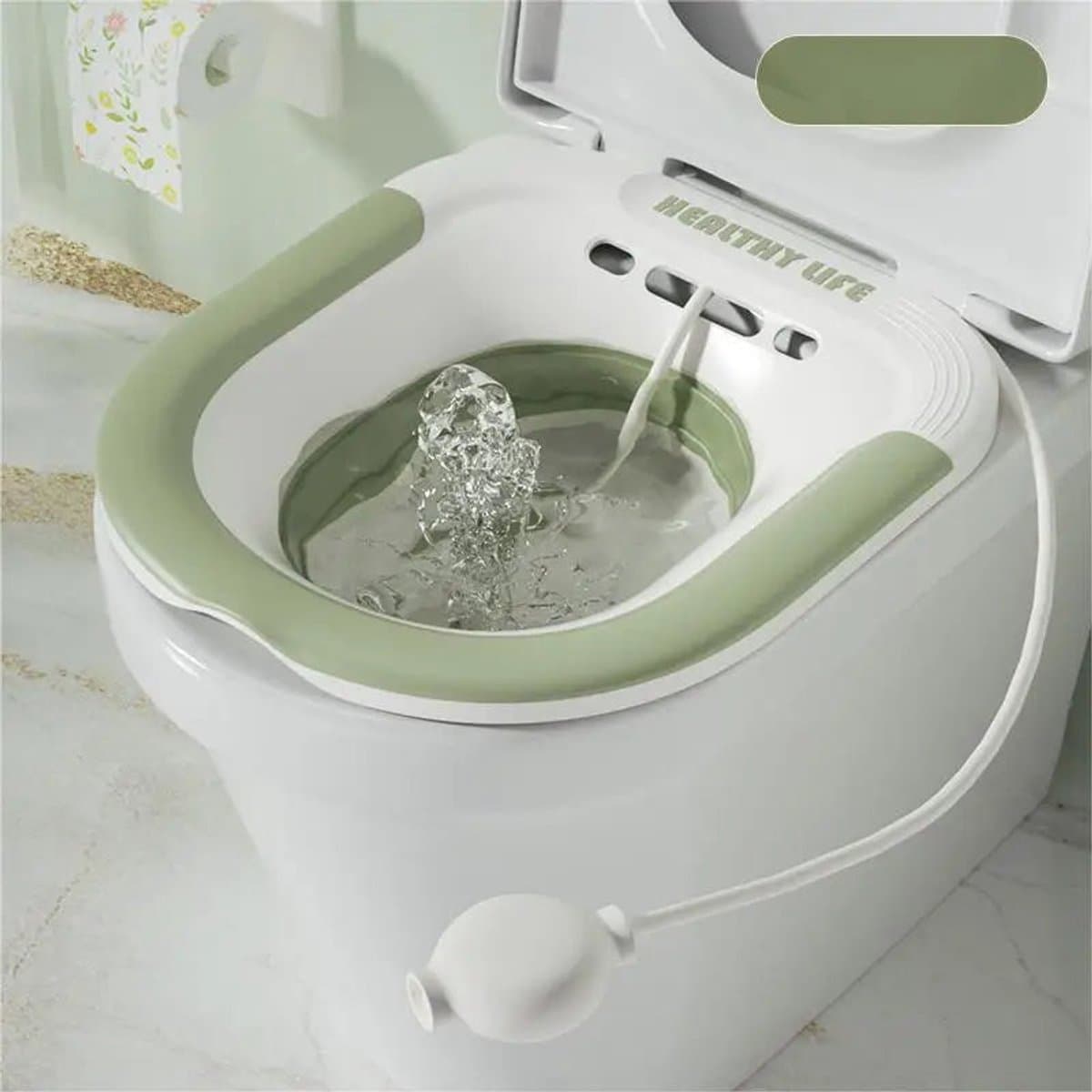 Opvouwbare Sitzbad Serie - Toilet Sitz Bath - EcoVriendelijk - Dekselvrij - Zwangerschap - Voor Zwangeren - Model PWB-01