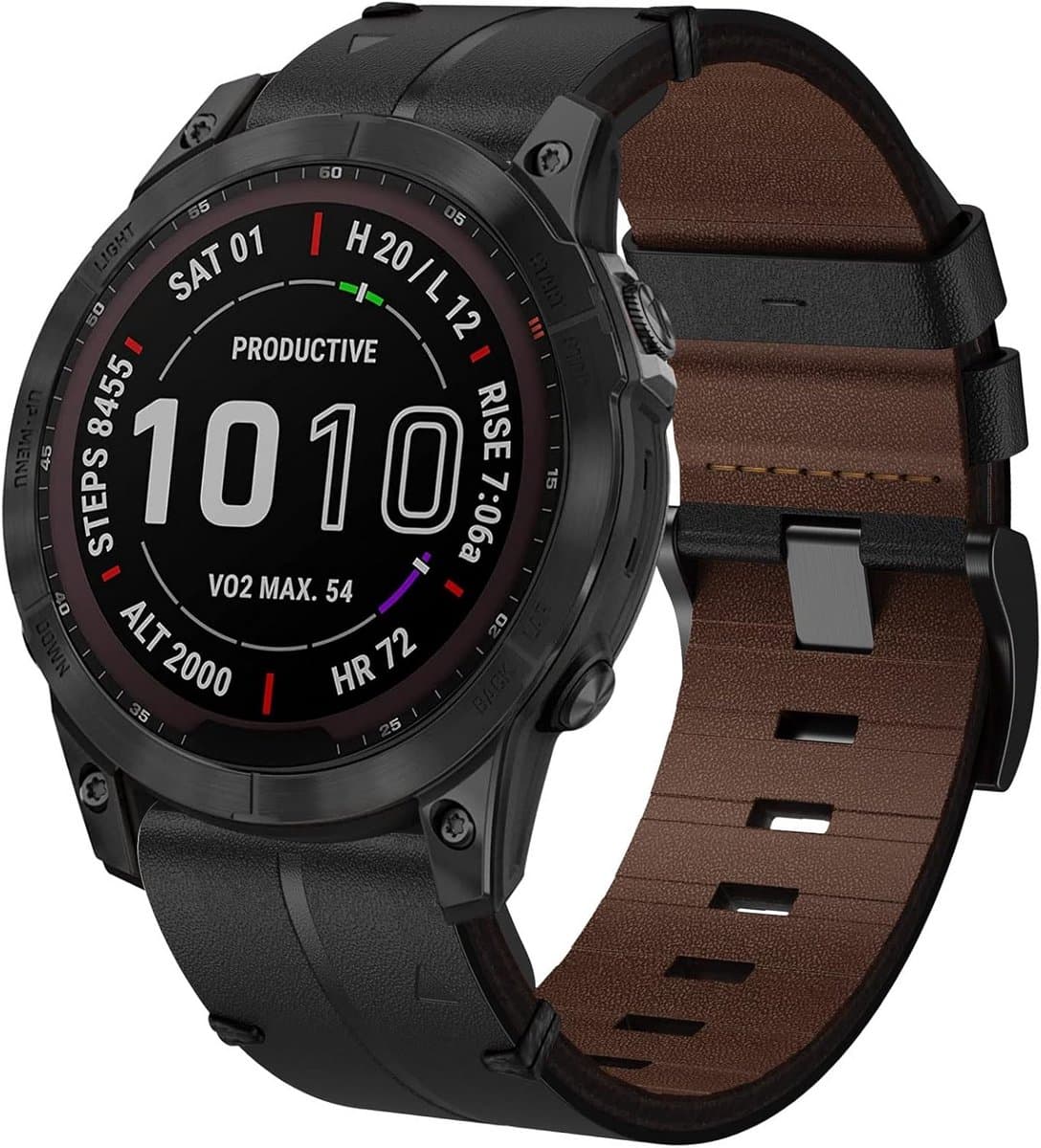 22mm Leren Horlogeband voor Smartwatches en Sporthorloges, Snelle Montage