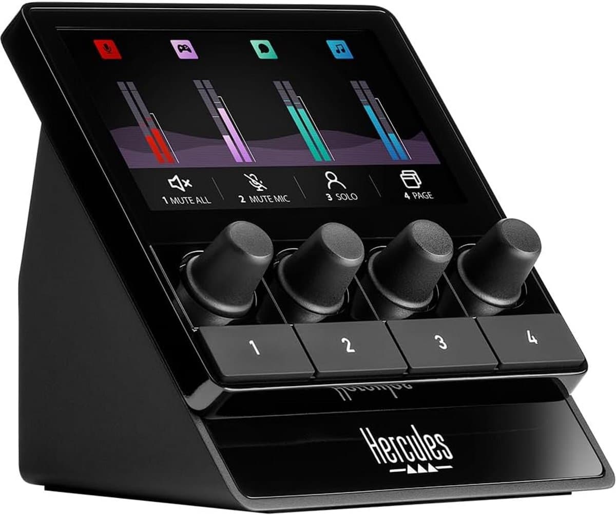 Gebruiksvriendelijke Audiocontroller voor Livestreams - Beheer tot 8 Tracks in Realtime met LCD-scherm