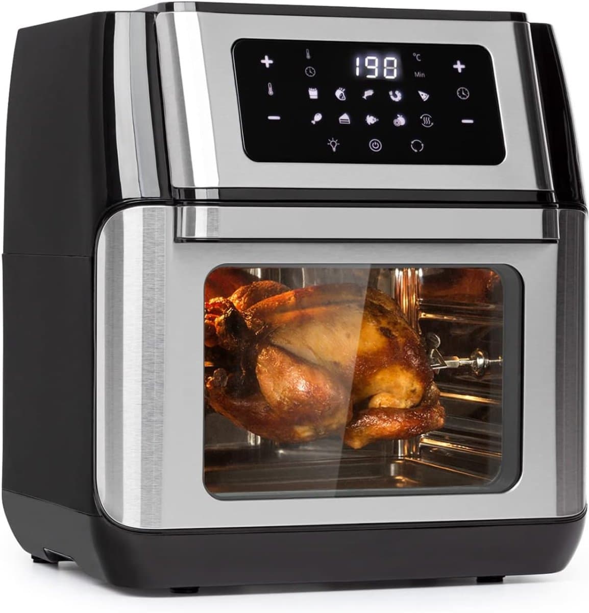 DYNA® Mini Airfryer - Airfryer - Heteluchtfriteuse - Compact - Zwart - 32cm x 36cm x 37cm