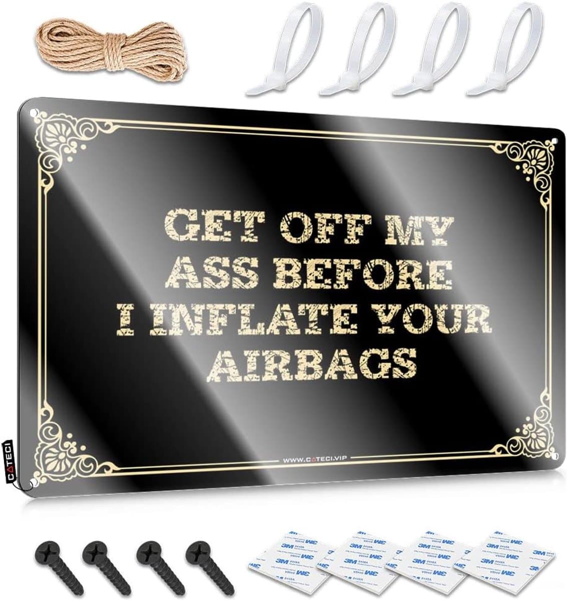 Decoratief Tin Bord - Wanddecoratie Plaat - Mancave Inrichting - Grappige Tekst - 30 x 40 cm