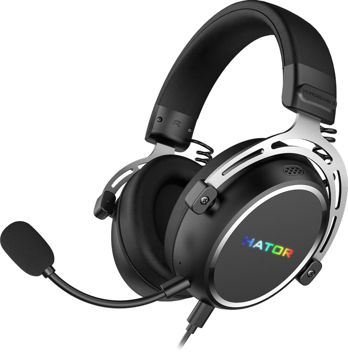 HATOR Hypergang 3 USB Headset Bedraad Gamen USB Type-C / USB Type-A Bluetooth Zwart