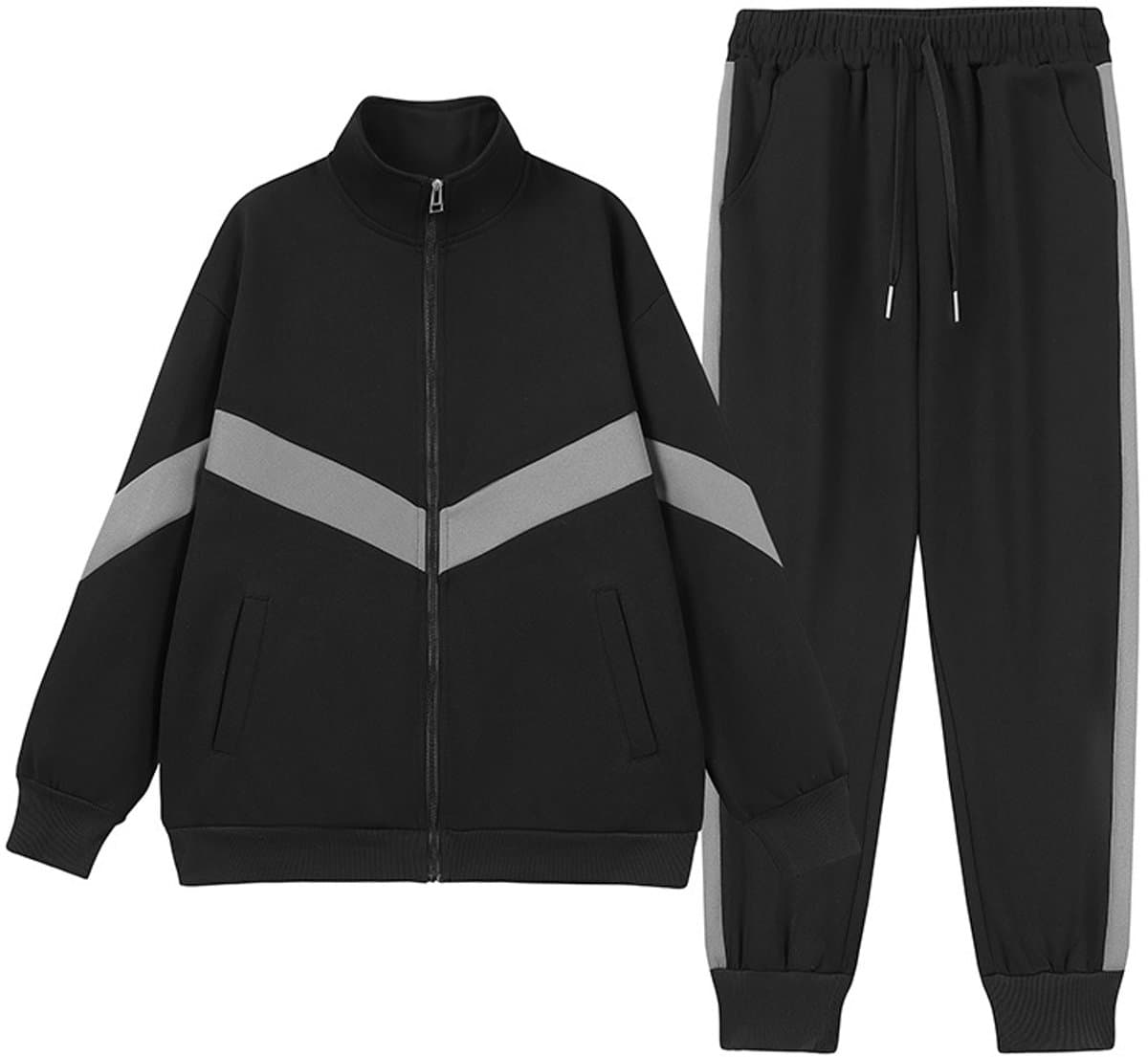 YOUTHUP Heren sportset met opstaande kraag - Losse pasvorm - XXL
