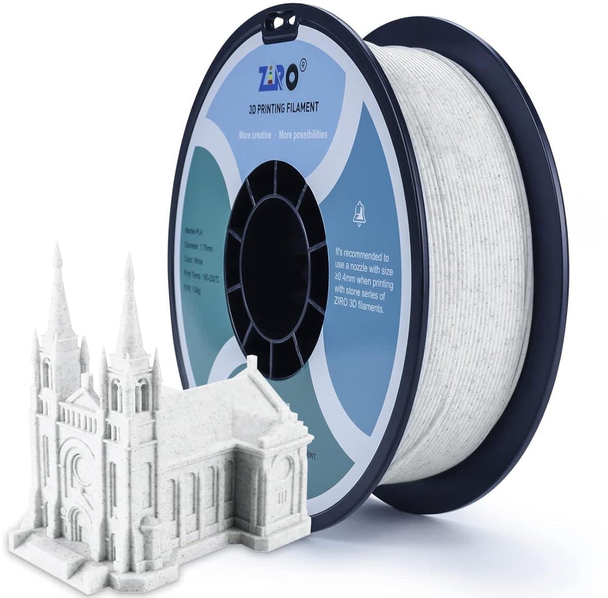 Marmerkleurig 3D Printer Filament 1.75mm - PLA Filament 1KG (2.2lbs) voor 3D Printing