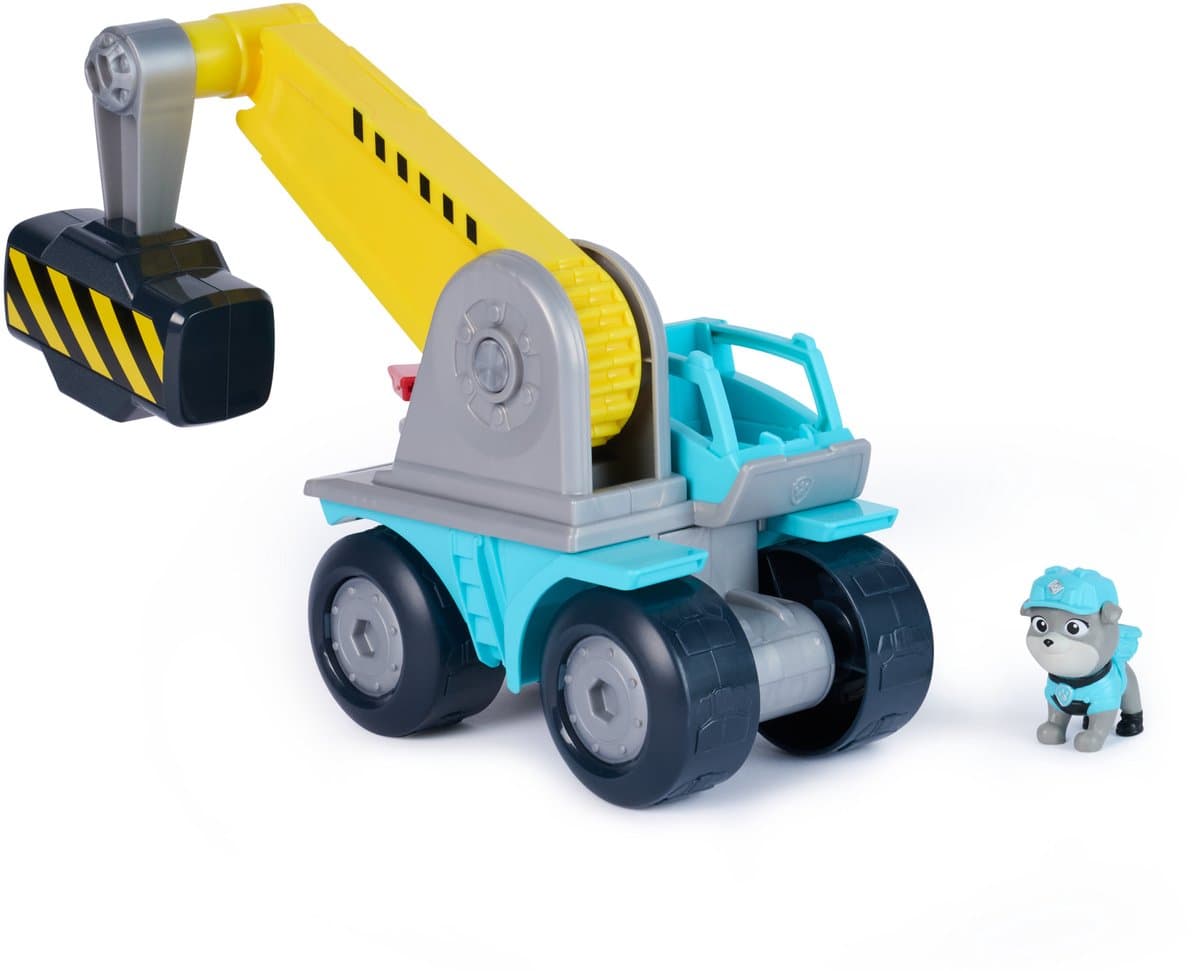 Rubble & Crew - Motor Megahamervoertuig van 25,4 cm met Motor-Actiefiguur - Bouwvoertuig - Speelset