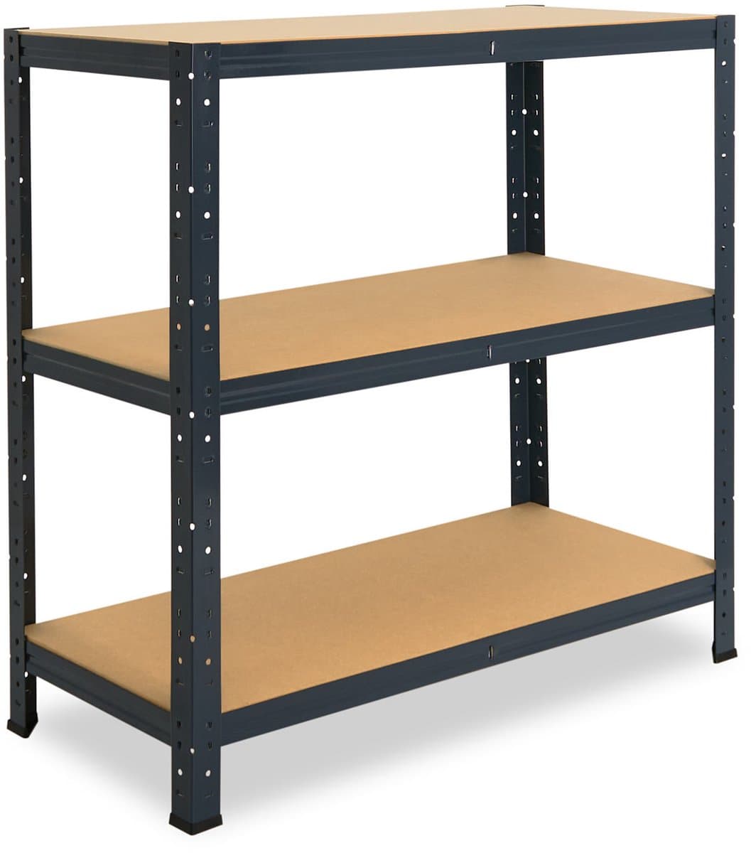Shelfplaza HOME metalen stellingkast - 100x23x60 cm - antraciet - 3 planken