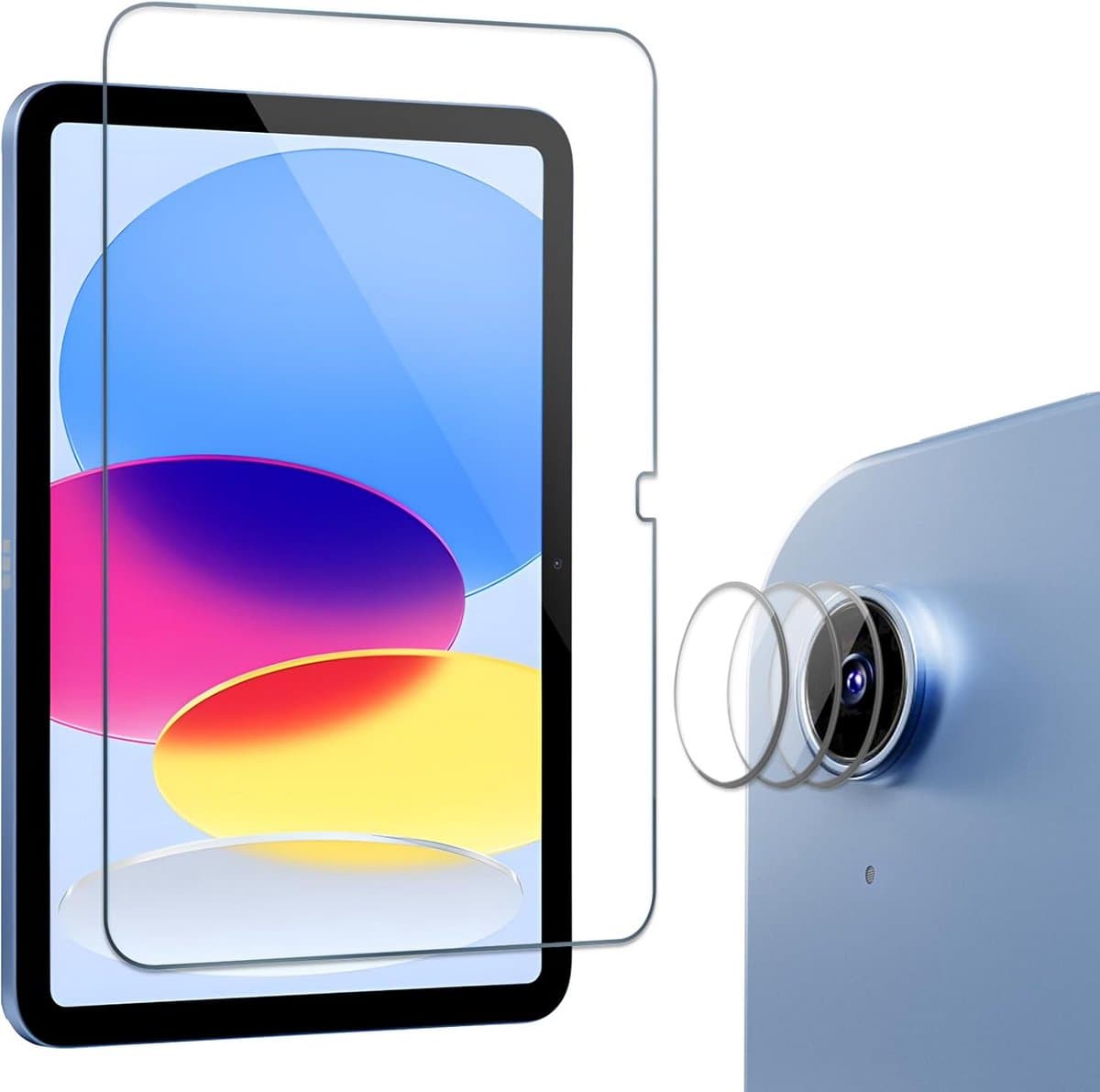 Gehard Glas Schermbeschermer voor iPad 10e Generatie 10.9 Inch (2022) met 3x Lensbescherming