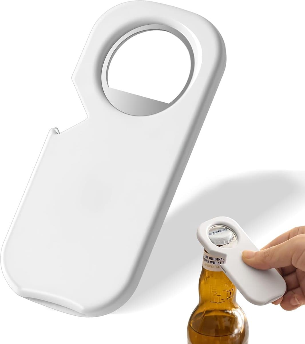 Multifunctionele Bierflesopener - 3 in 1 Flesopener met Magnet - RVS Platte Flesopener - Bier Cadeaus voor Mannen - Flesopener voor Bevestigen aan de Koelkast