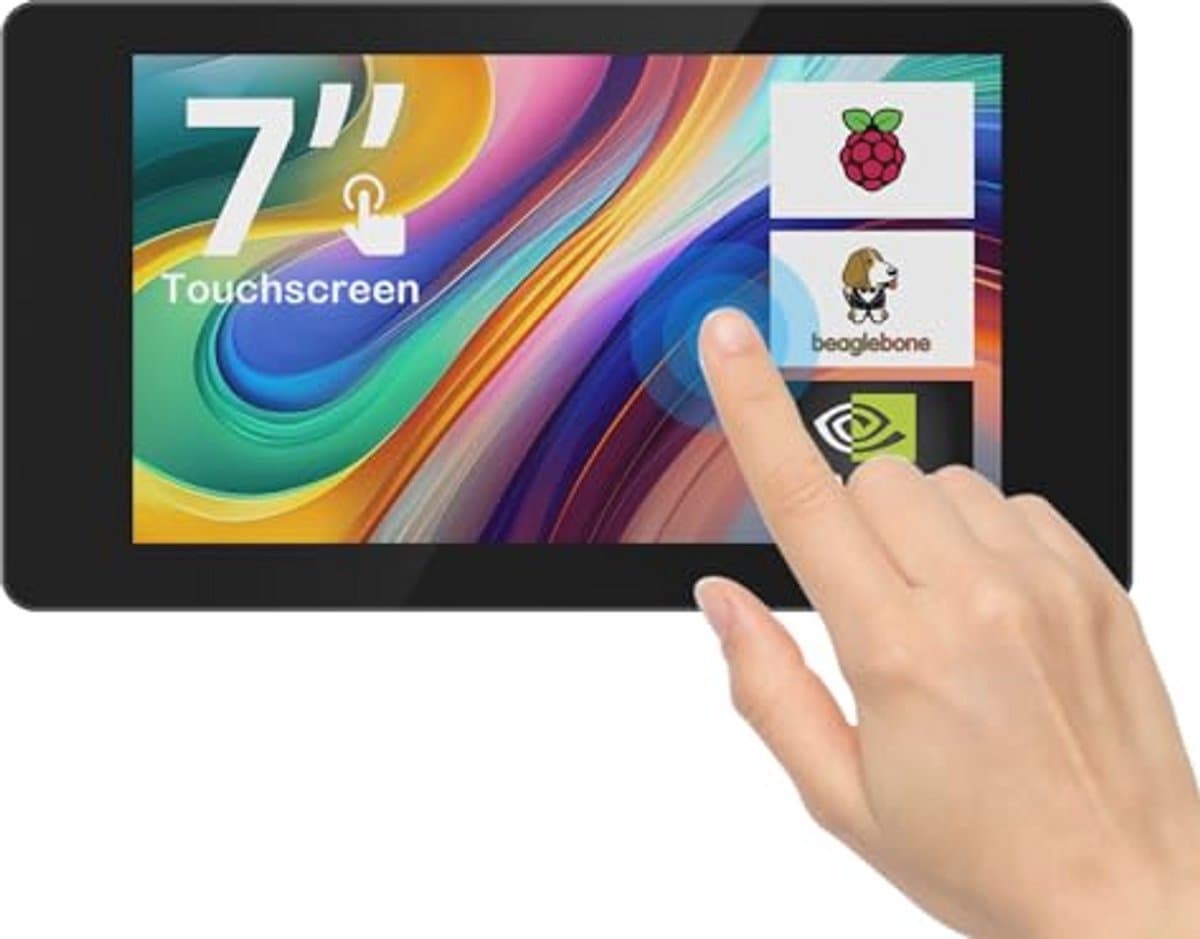 7 Inch Touchscreen Monitor voor Raspberry Pi - Capacitive IPS LCD 1024x600