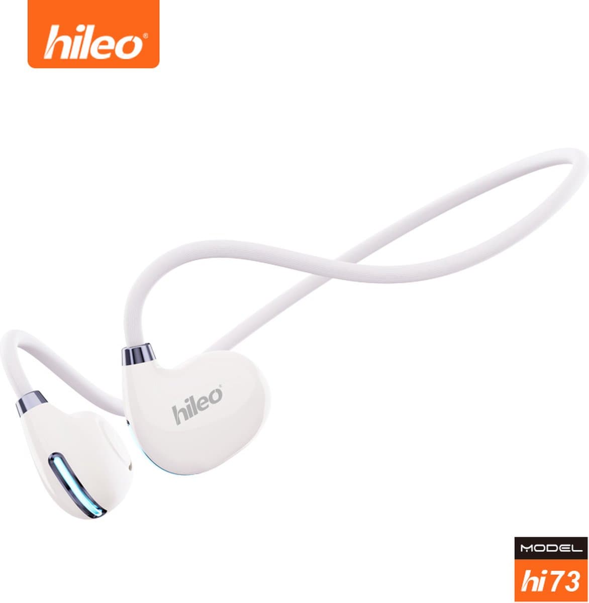 hileo hi73 - Draadloze Oordopjes - Koptelefoon - Air Conduction – Wit - Sport - Open-Ear - Bluetooth V5.3 oordopjes – Draadloze oortjes – Geschikt voor IOS/Android